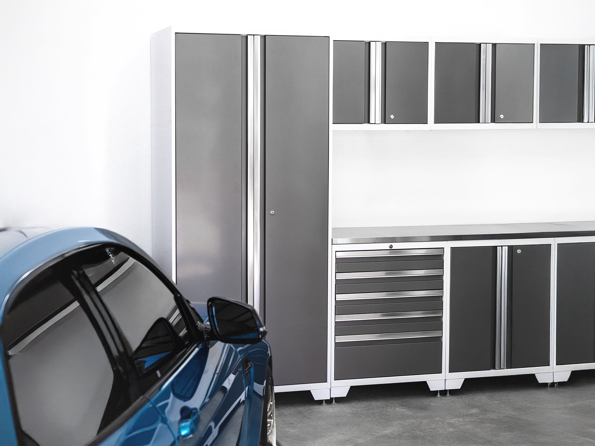 Bold XL 14-Piece Heavy-Duty Steel Garage Cabinet Set with Deep Storage