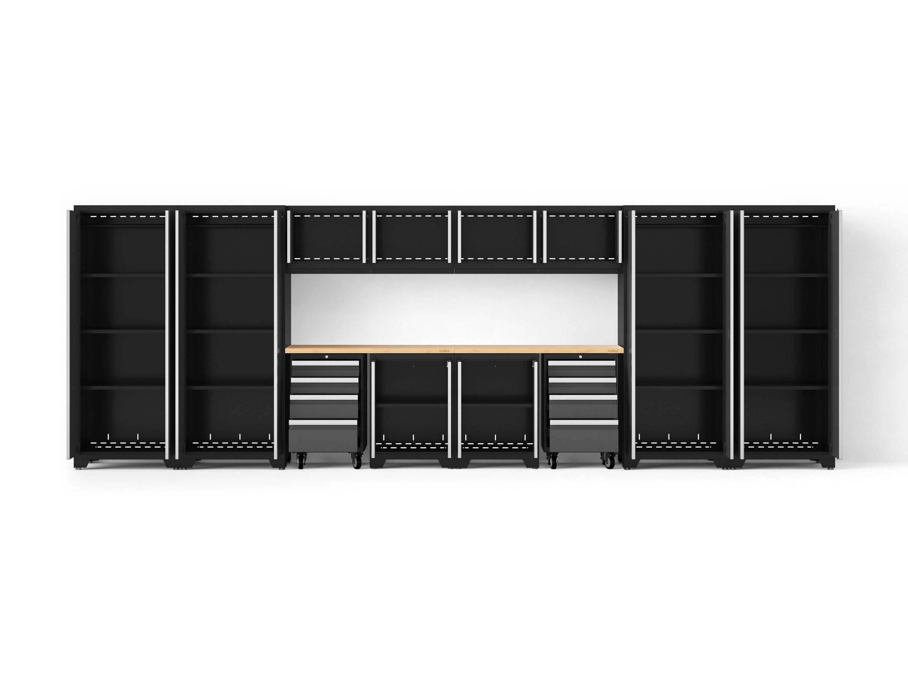 Bold XL 14-Piece Heavy-Duty Steel Garage Cabinet Set with Deep Storage