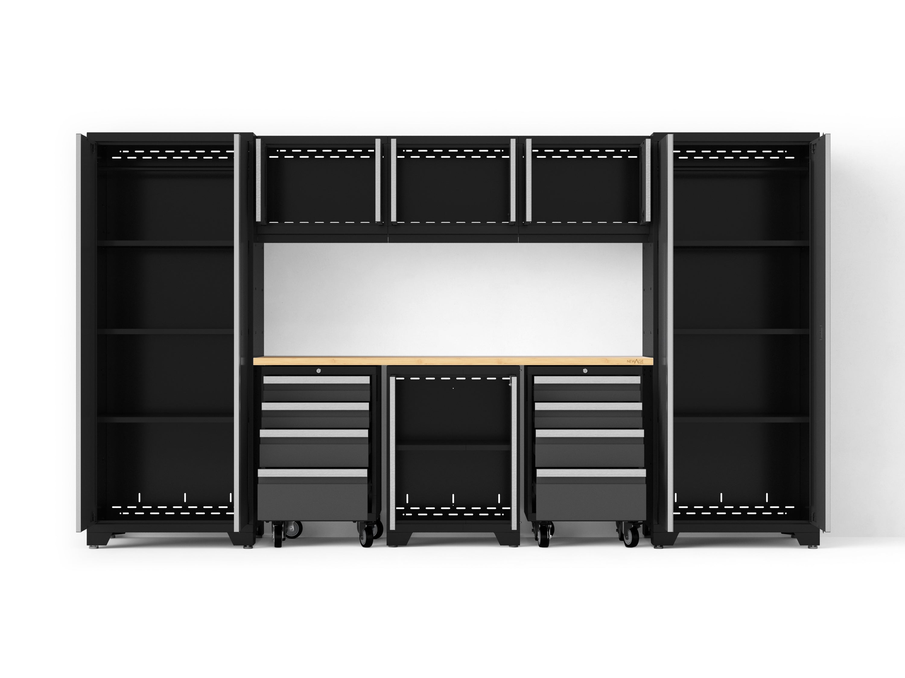 Bold XL 9-Piece Garage Cabinet Set Extra-Deep Steel Storage