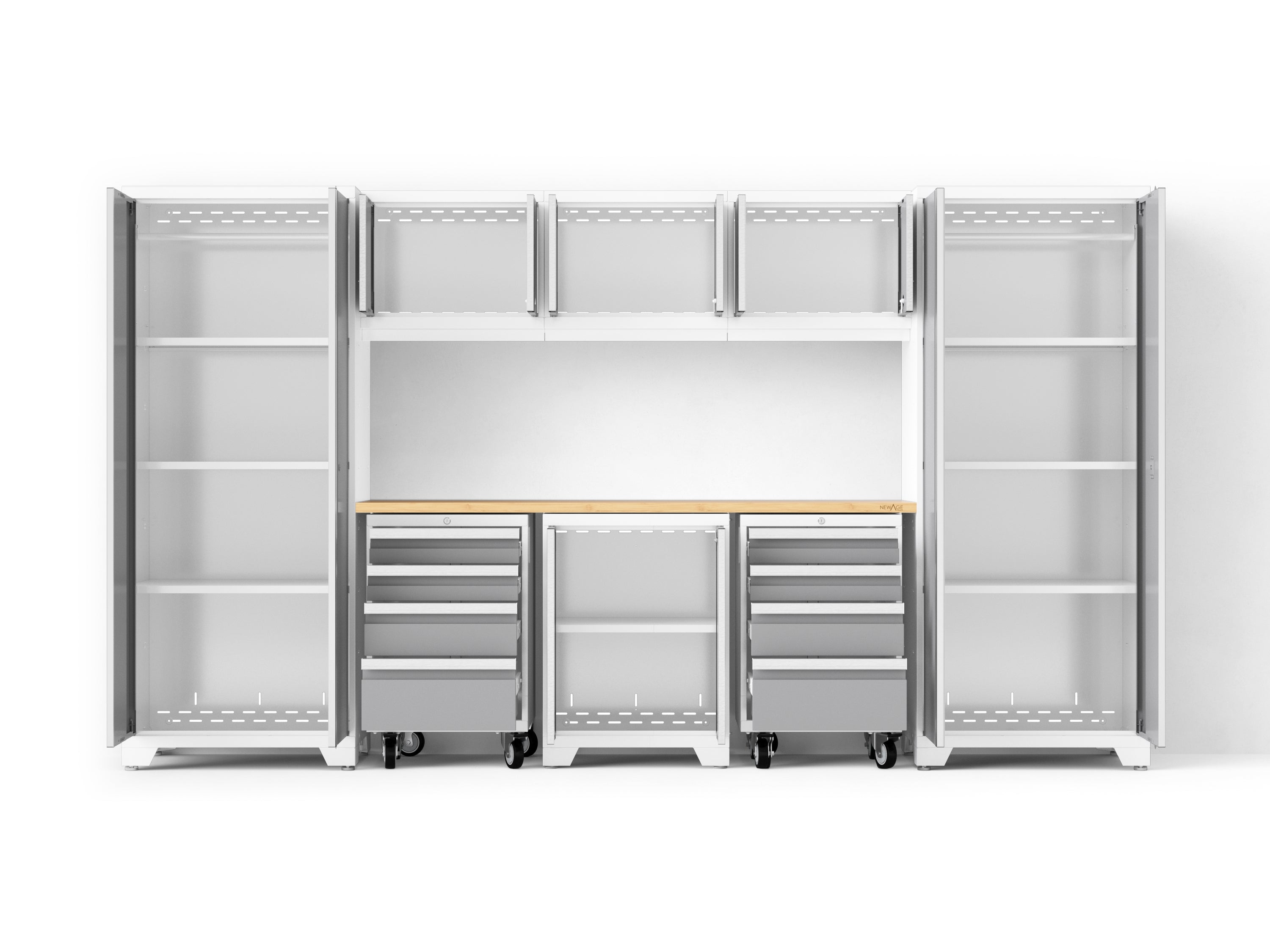 Bold XL 9-Piece Garage Cabinet Set Extra-Deep Steel Storage