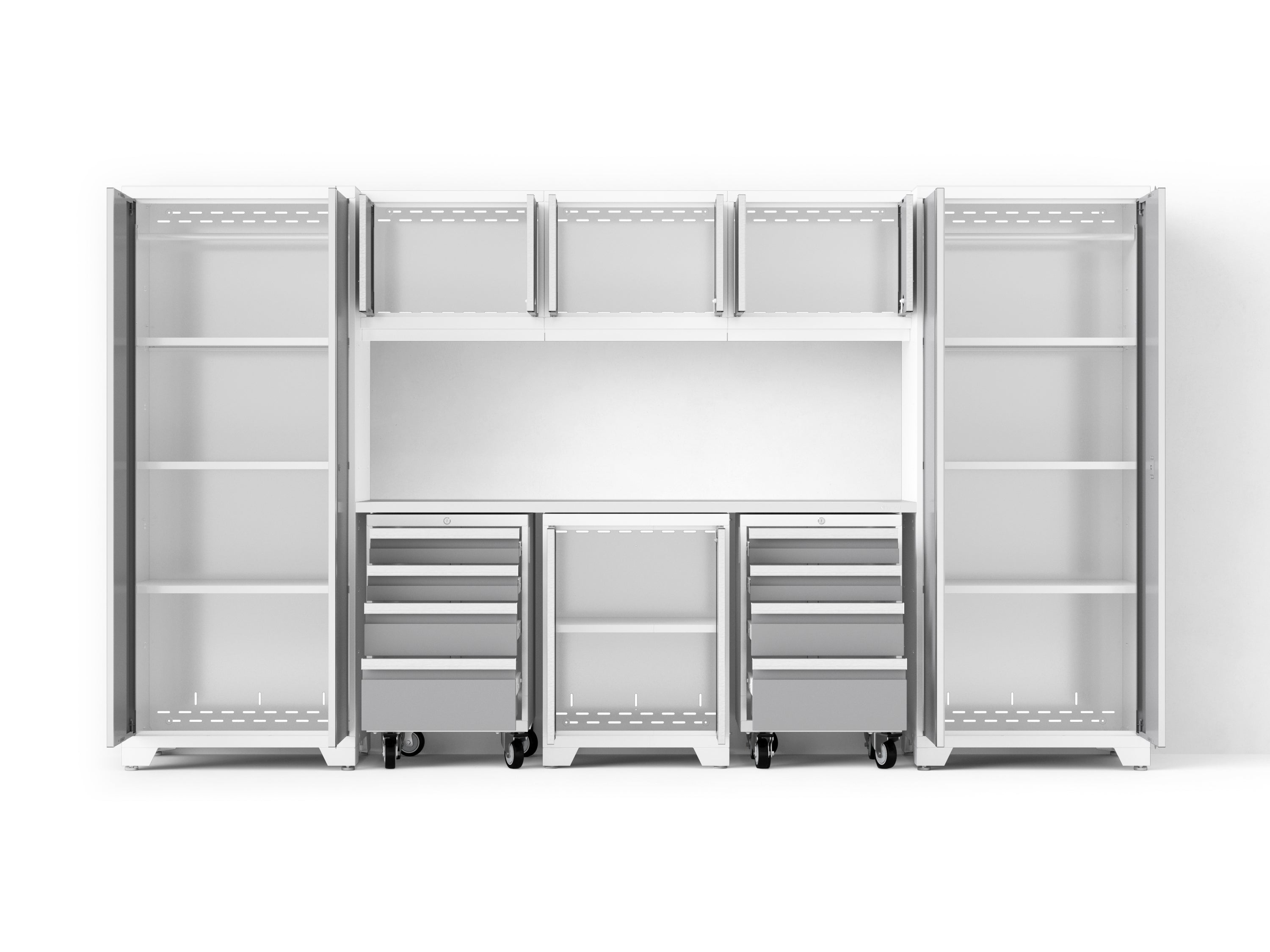 Bold XL 9-Piece Garage Cabinet Set Extra-Deep Steel Storage