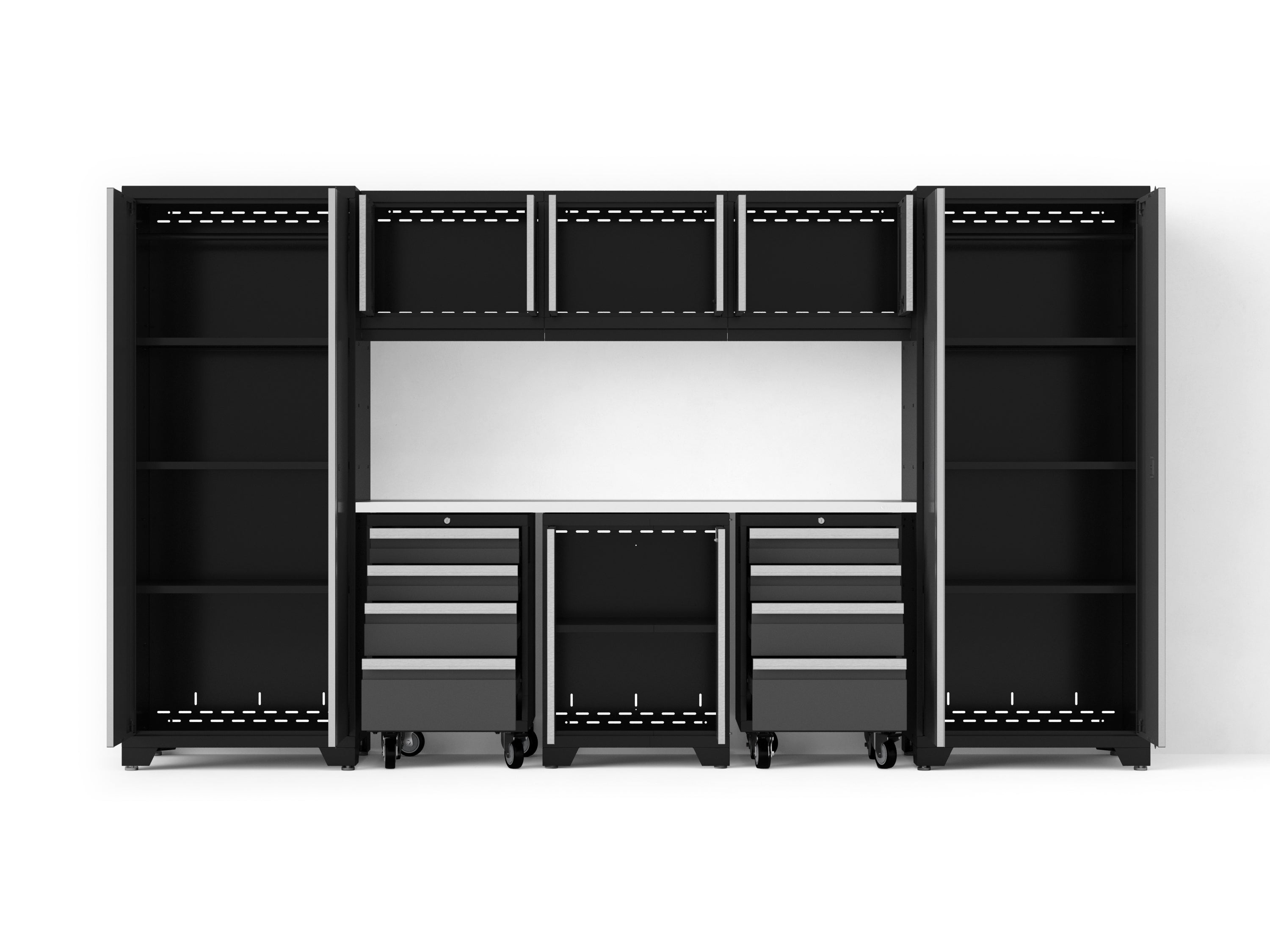 Bold XL 9-Piece Garage Cabinet Set Extra-Deep Steel Storage