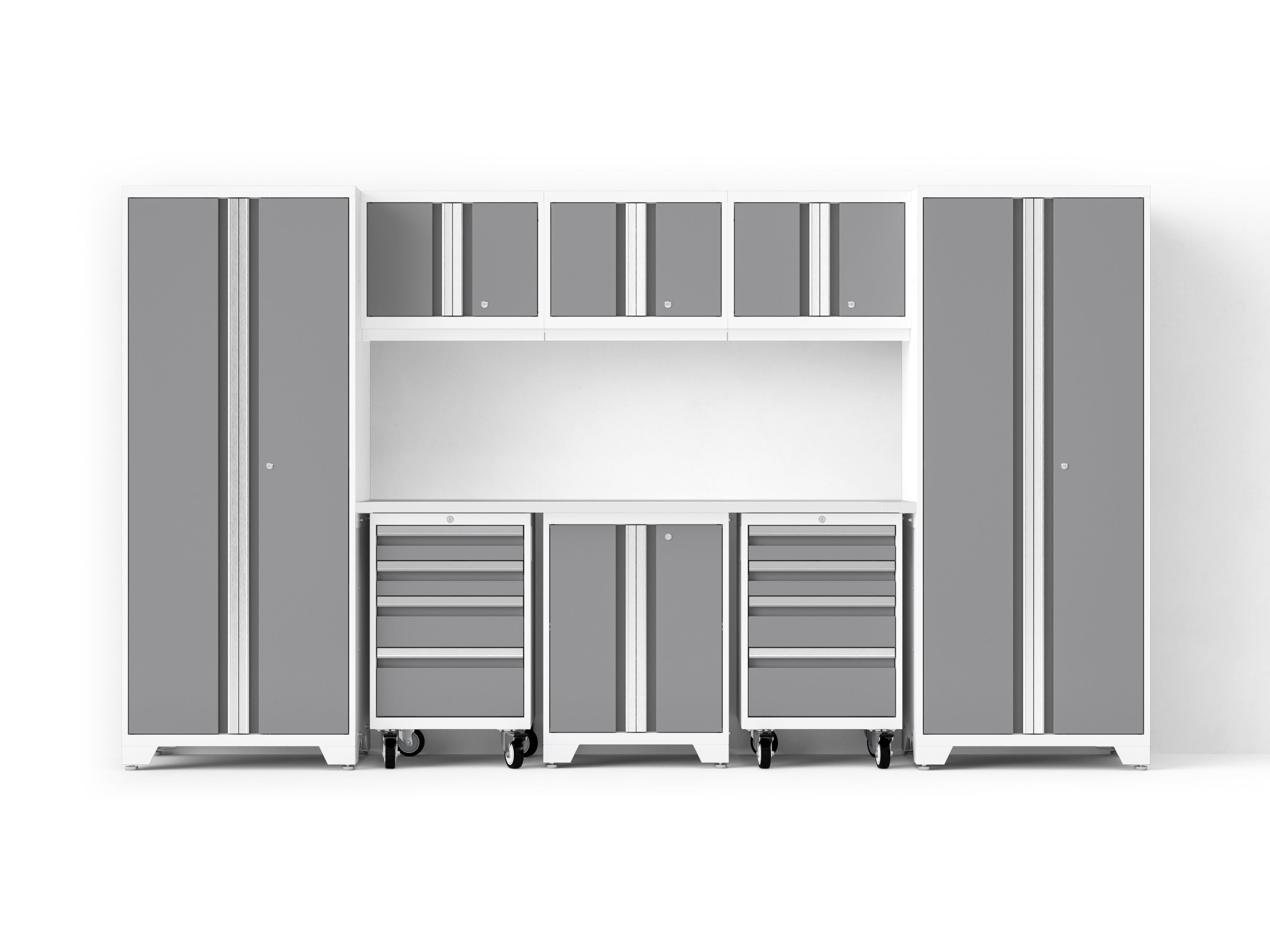 Bold XL 9-Piece Garage Cabinet Set Extra-Deep Steel Storage