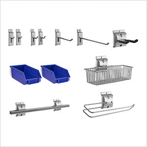 NewAge Garage Cabinets 24-Piece Steel Slatwall Accessory Kit