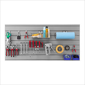 NewAge Garage Cabinets 32-Piece Steel Slatwall Accessory Kit