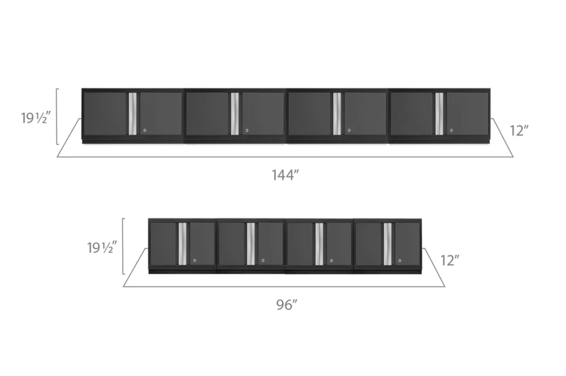 NewAge Garage Cabinets BOLD Series 8-Piece Grey Wall Cabinet Set