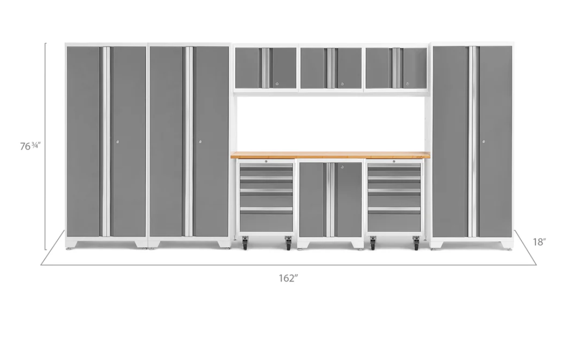 NewAge Garage Cabinets BOLD Series Platinum 10-Piece Set