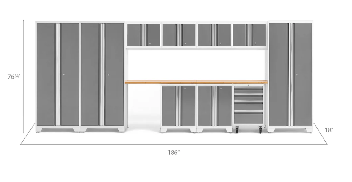 NewAge Garage Cabinets BOLD Series Platinum 12-Piece Set