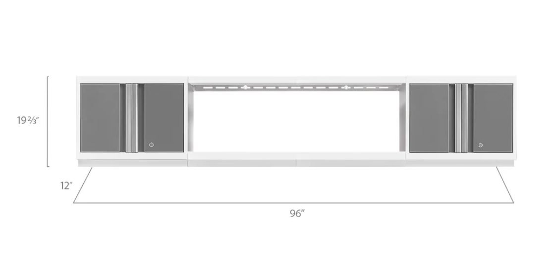 NewAge Garage Cabinets BOLD Series Platinum 3-Piece Wall Cabinet System - 54857