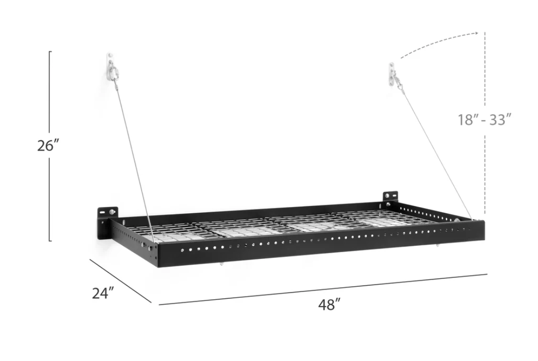 NewAge Garage Cabinets PRO Series 2 ft. x 4 ft. Wall Mounted Steel Shelf (2-Pack) - 40410