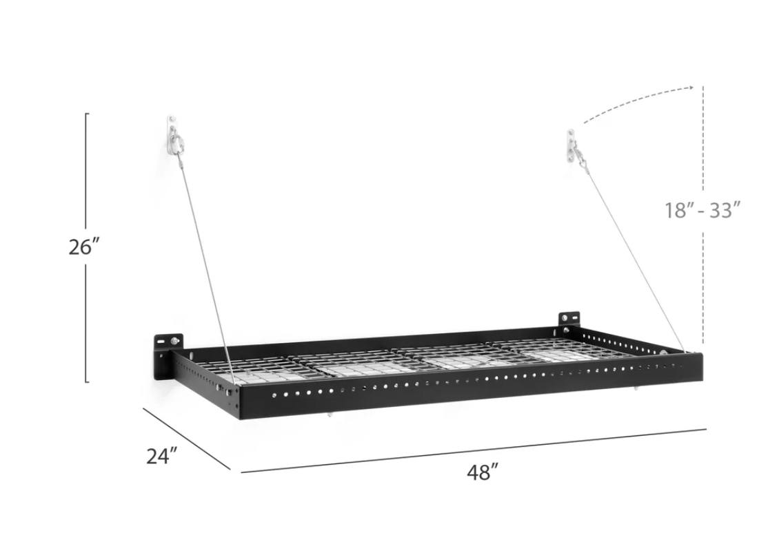 NewAge Garage Cabinets PRO Series 2 ft. x 4 ft. Wall Mounted Steel Shelf - 40404