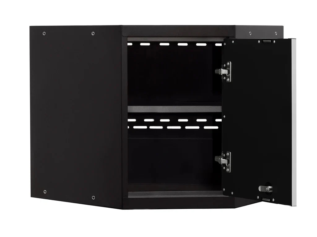 NewAge Garage Cabinets PRO Series Black Corner Cabinet