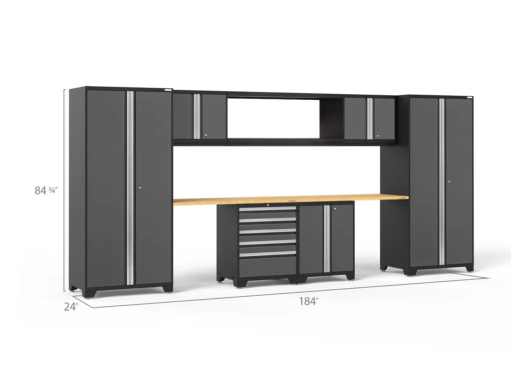 NewAge Garage Cabinets PRO Series Grey 9-Piece Set