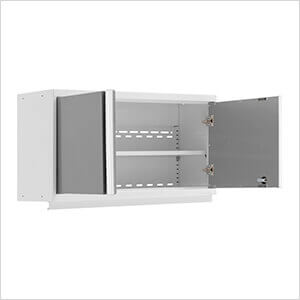 NewAge Garage Cabinets PRO Series Platinum 3-Piece Wall Cabinet Set with Integrated Display Shelf