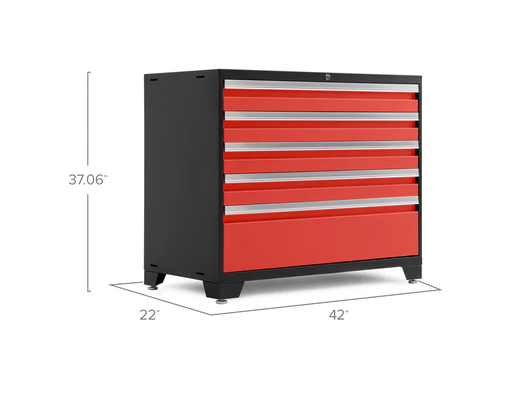 NewAge Garage Cabinets PRO Series Red 42