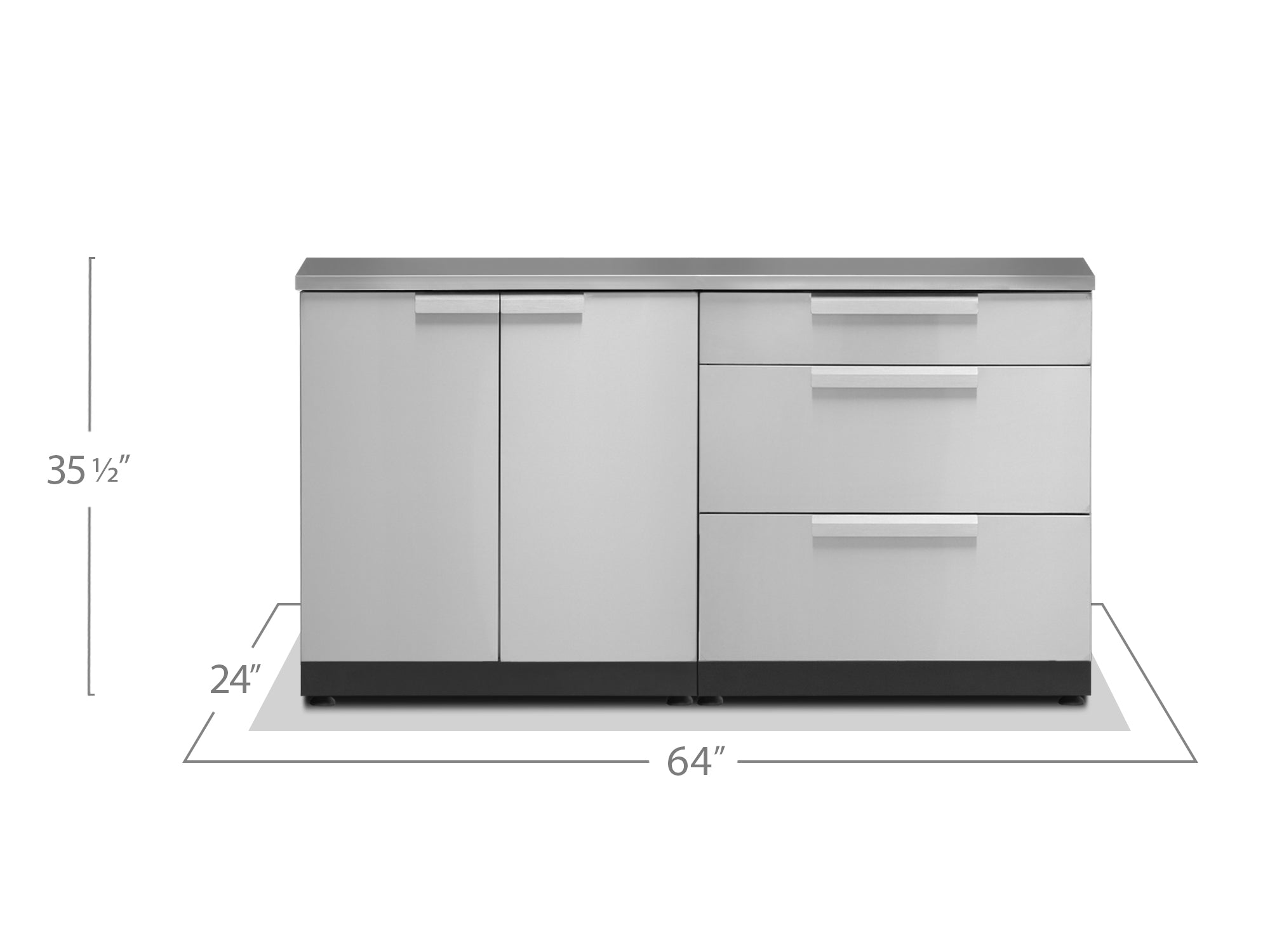 Newage Outdoor Kitchen 2 PC Cabinet Set in Stainless Steel - 65106