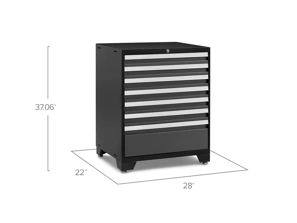 Newage Pro 3.0 Series 28 in. 7-Drawer Tool Cabinet Gray