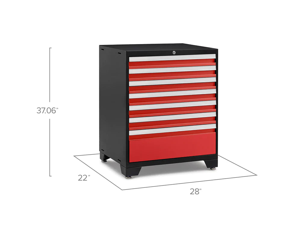 Newage Pro 3.0 Series 28 in. 7-Drawer Tool Cabinet Red