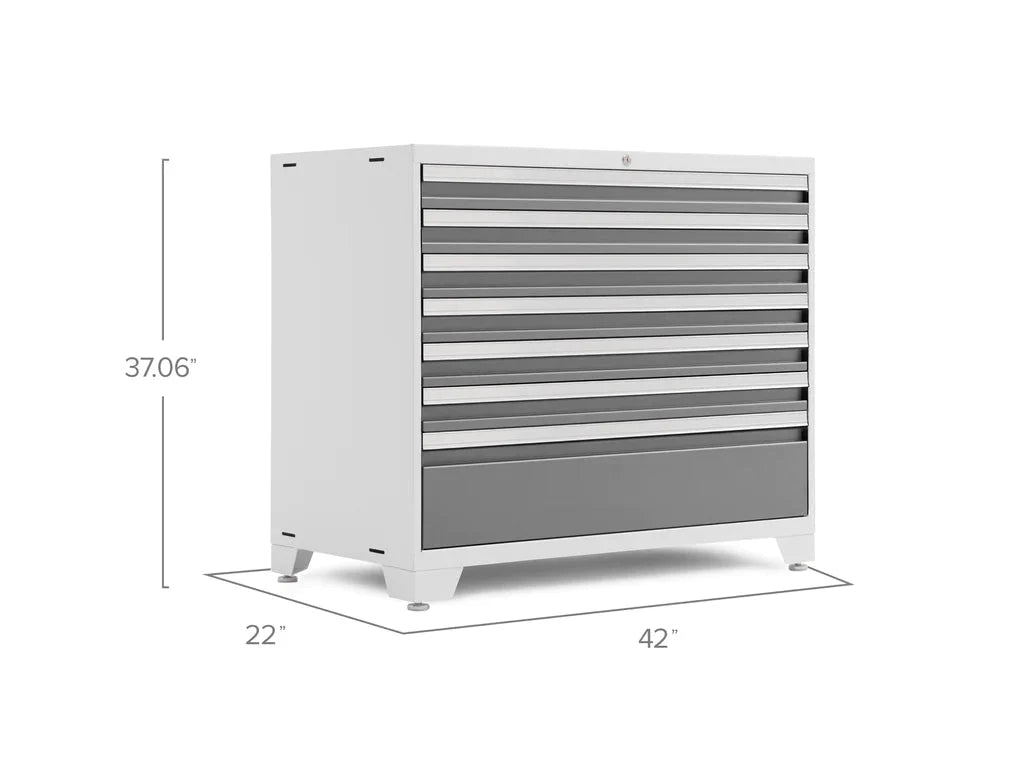 Newage Pro 3.0 Series Series 42 in. 7-Drawer Tool Cabinet Platinum