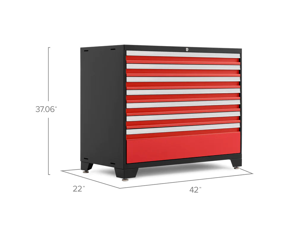 Newage Pro 3.0 Series Series 42 in. 7-Drawer Tool Cabinet Red