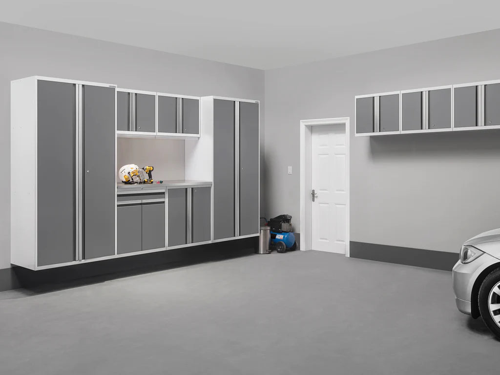 NewAge Pro Series 6 Piece Cabinet Set with Wall, Base Cabinets and Lockers
