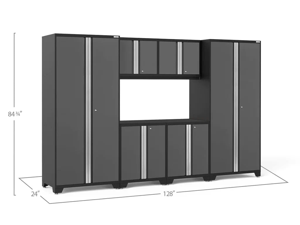 NewAge Pro Series 6 Piece Cabinet Set with Wall Base