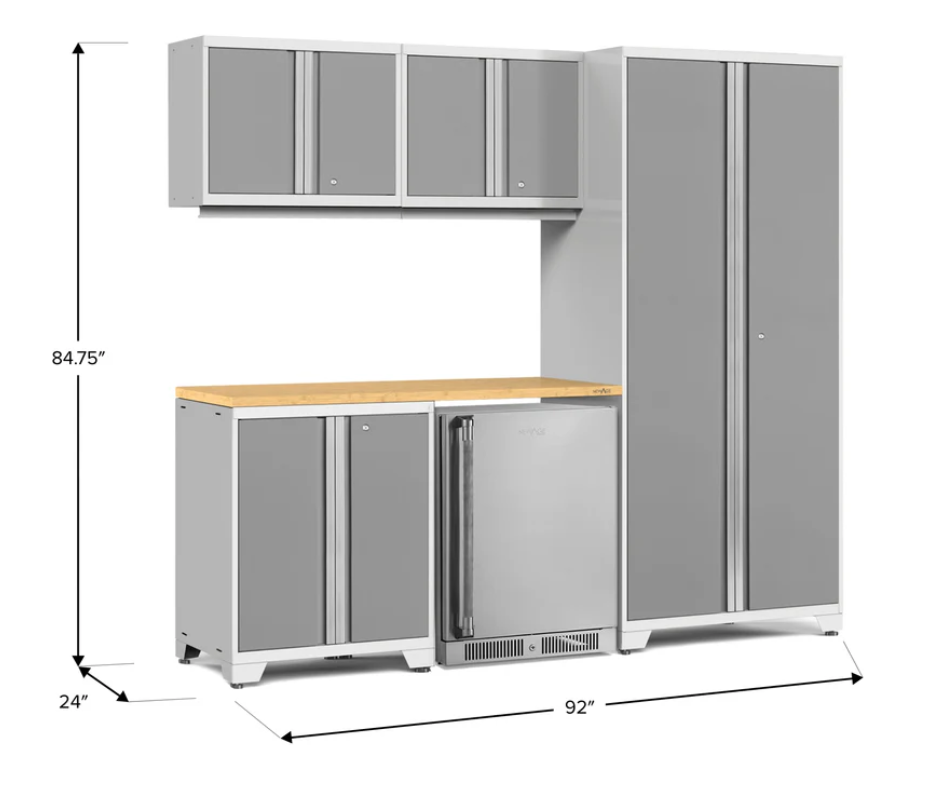 Newage Product Pro Series Platinum 6 Piece Set w/ Bamboo Worktop - 53040