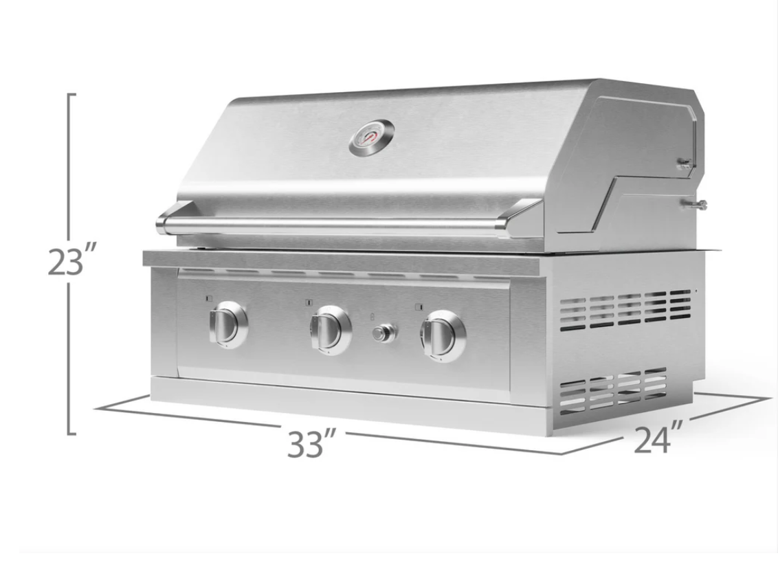 Newage Products 33-inch Outdoor Kitchen Stainless Steel Performance Grill (Propane) - 66990
