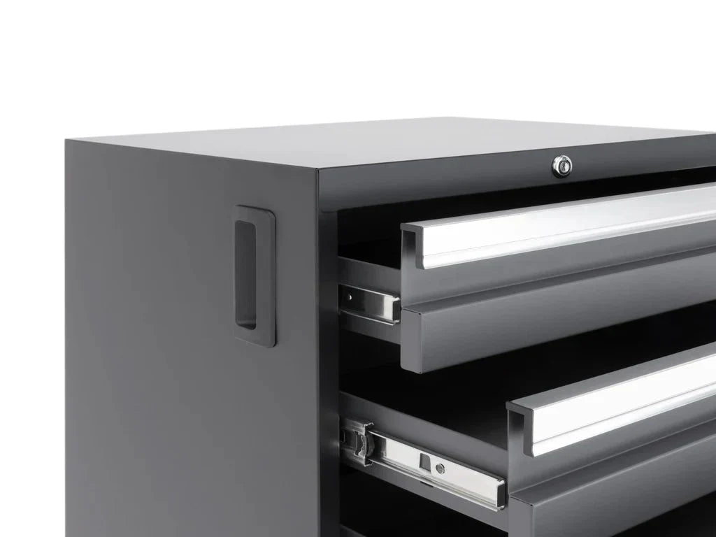 NewAge Products Bold 3.0 Grey 4-Drawer Rolling Too - Black