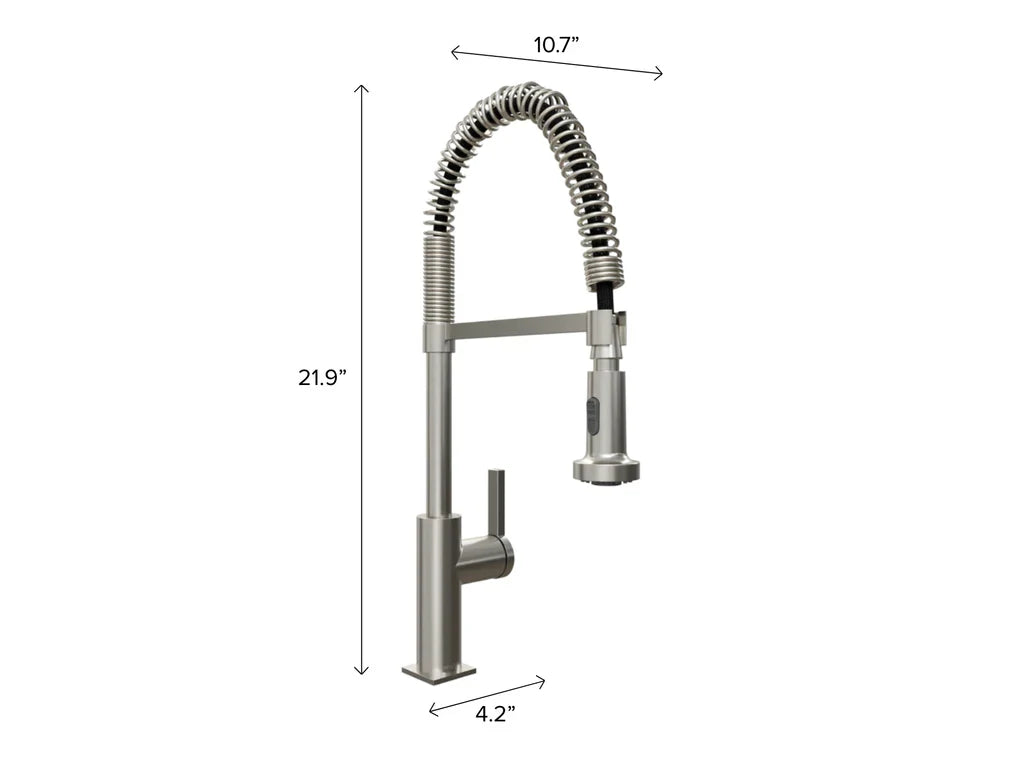 Newage Products Brushed Nickel Coiled Pull-Down Faucet - 80420