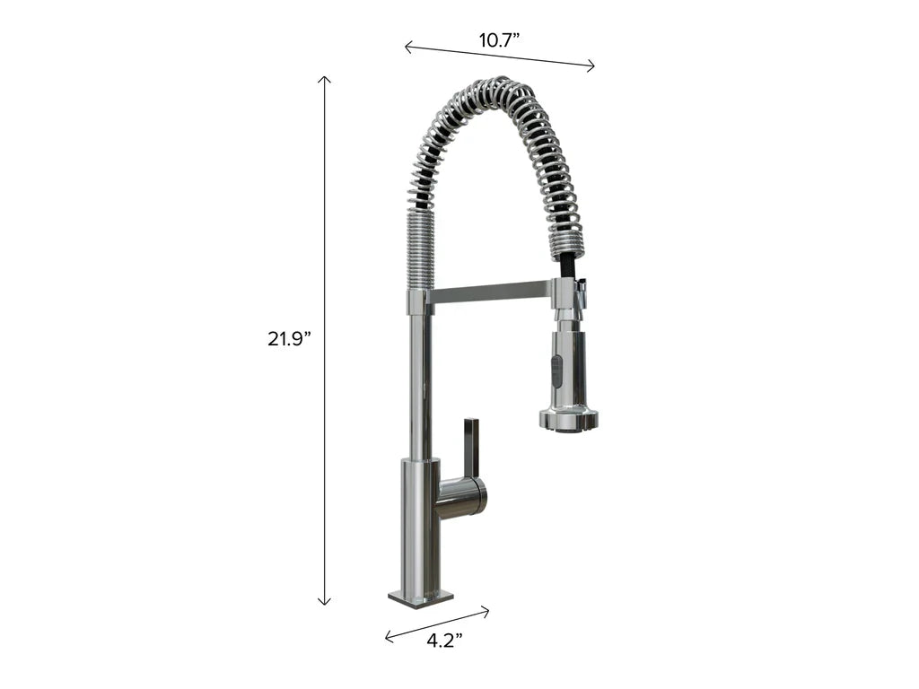 Newage Products Chrome Coiled Pull-Down Faucet - 80421