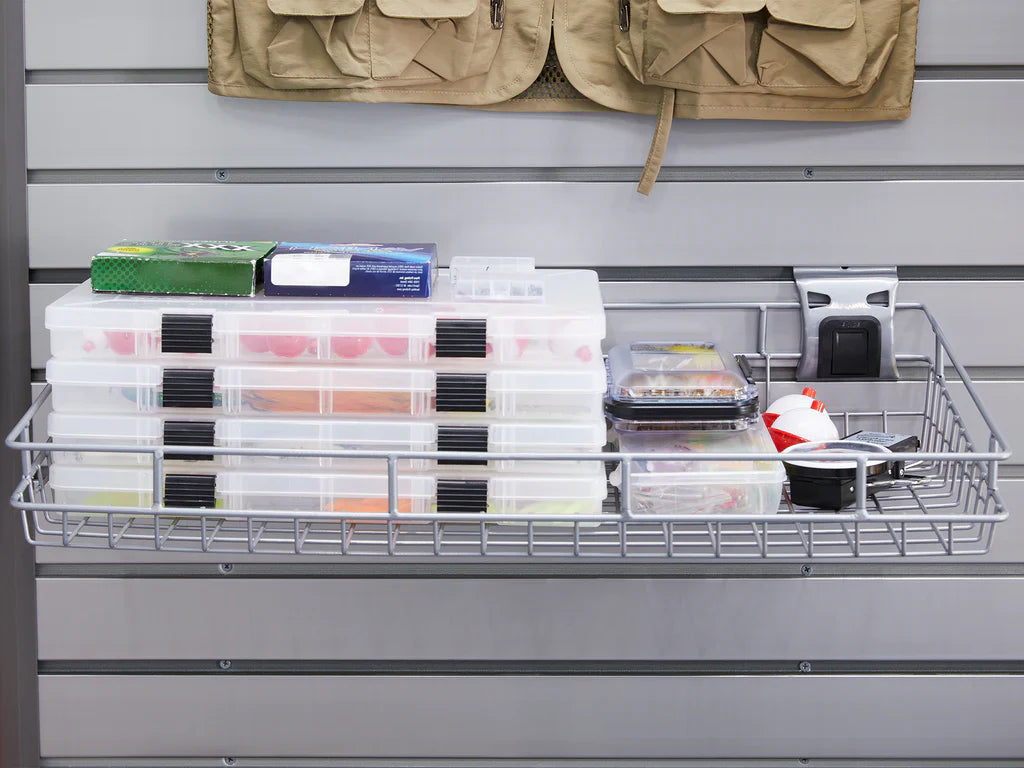 Newage Products Lockable Slatwall Shallow Basket - 55533