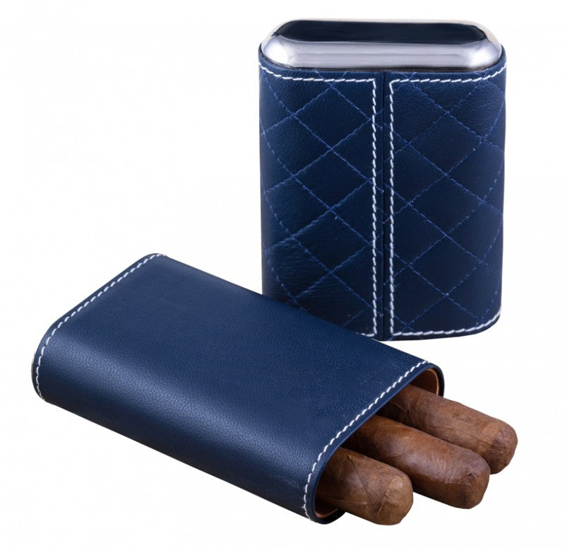 Prestige Import Group 3 Cigar Diamond Stitched Case w/