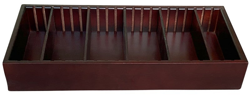 Prestige Import Group Adjustable Cigar Tray Dark Mahogany with Dividers
