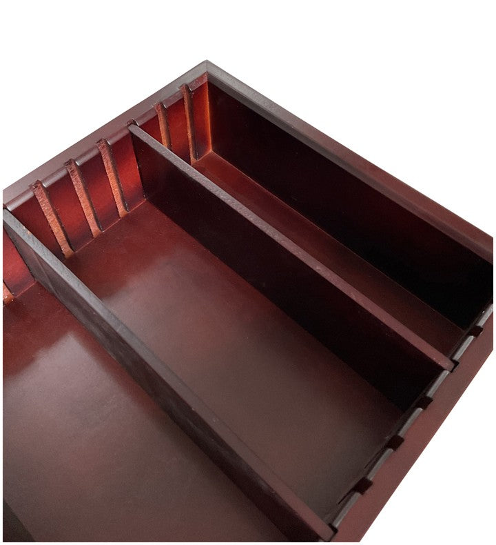 Prestige Import Group Adjustable Cigar Tray Dark Mahogany with Dividers