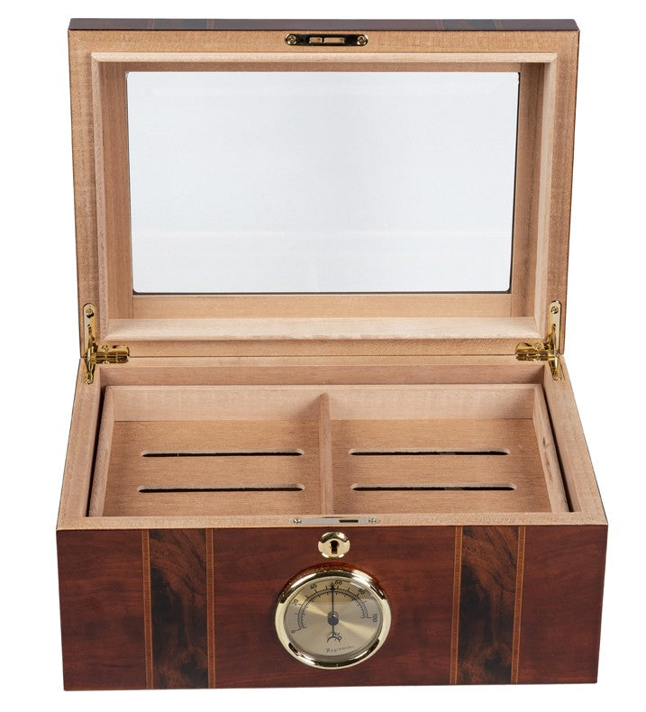 Ambassador Dark Mahogany Desktop Humidor with Spanish Cedar Lining