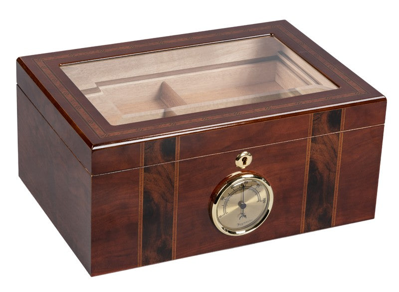 Ambassador Dark Mahogany Desktop Humidor with Spanish Cedar Lining