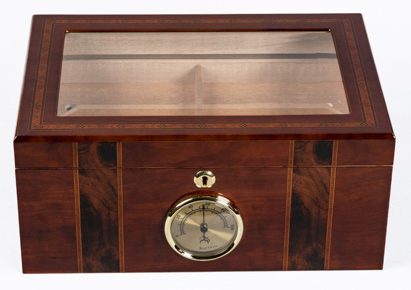 Ambassador Dark Mahogany Desktop Humidor with Spanish Cedar Lining