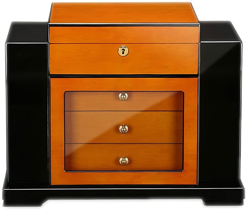 Prestige Import Group Baccus Lacquer Spanish Cedar Desktop Humidor, 200-Capacity