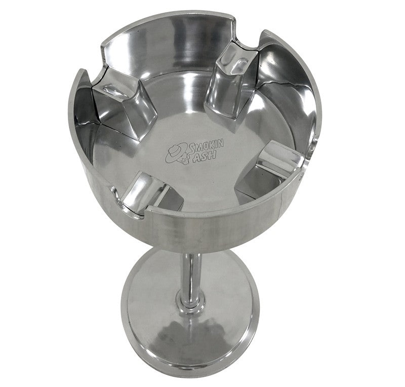 Prestige Import Group Baltimore Standing Polished Aluminum Free-Standing Ashtray