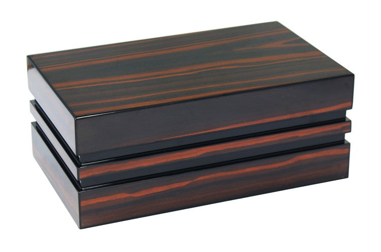 BastionBloc Ebony Lacquer Desktop Cigar Humidor with Cedar