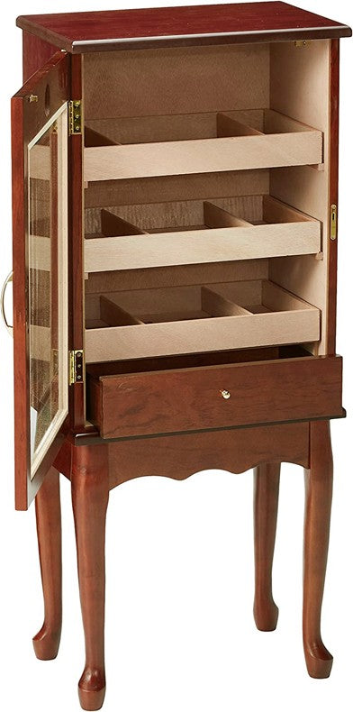 Prestige Import Group Belmont 600-Cigar Bronze Mahogany Chairside Humidor Cabinet