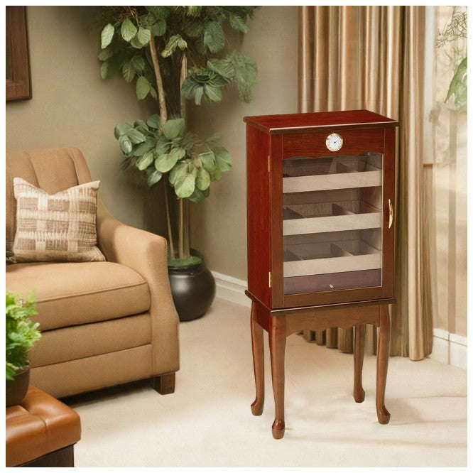 Prestige Import Group Belmont 600-Cigar Bronze Mahogany Chairside Humidor Cabinet