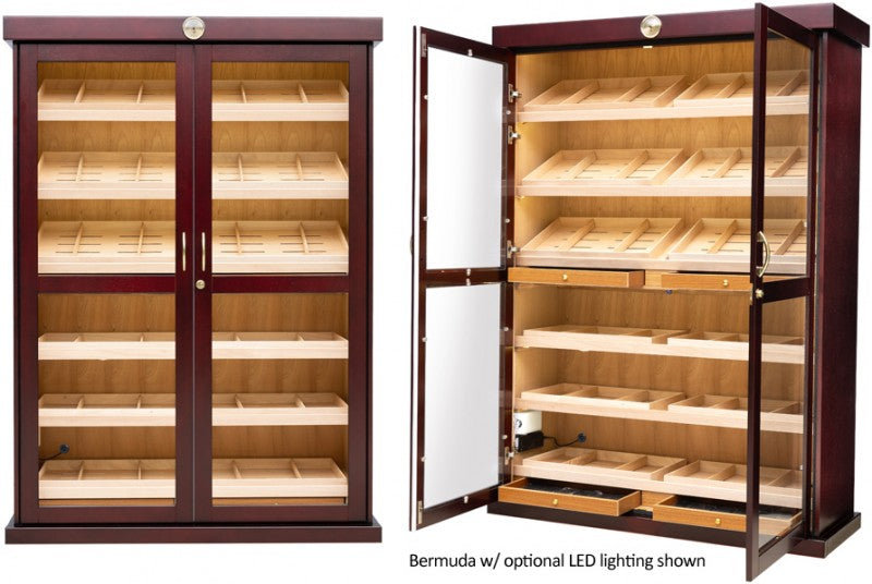 Prestige Import Group Bermuda 4,000-Cigar Cherry Cabinet Humidor with Cedar