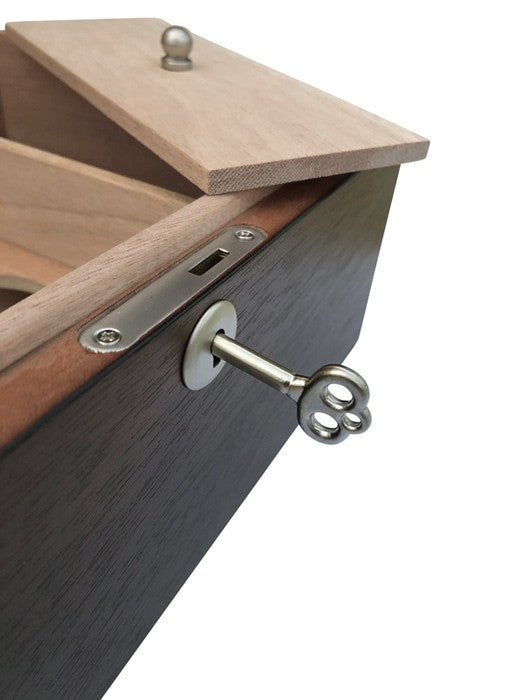 Cannabis Cachet Mahogany Humidor With Glass Jars, Lock & Humidifier