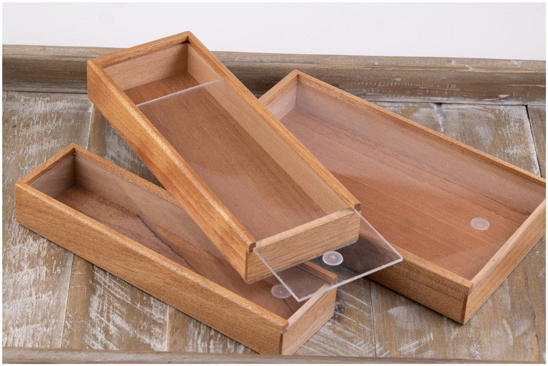 Prestige Import Group Cedar-Lined 3-Cigar Promo Box Sliding Top