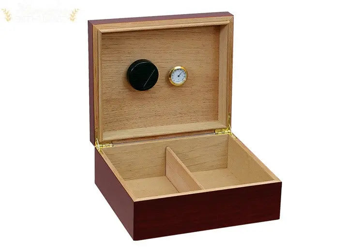 Chalet Desktop Cigar Humidor with Spanish Cedar, Hygrometer, Humidifier
