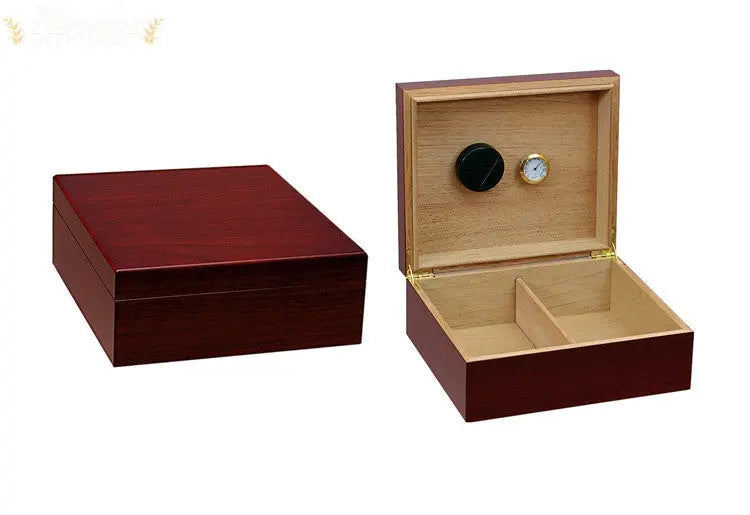Chalet Desktop Cigar Humidor with Spanish Cedar, Hygrometer, Humidifier