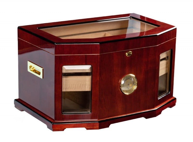 Prestige Import Group Chancellor Desktop Humidor Mahogany Spanish Cedar Lined