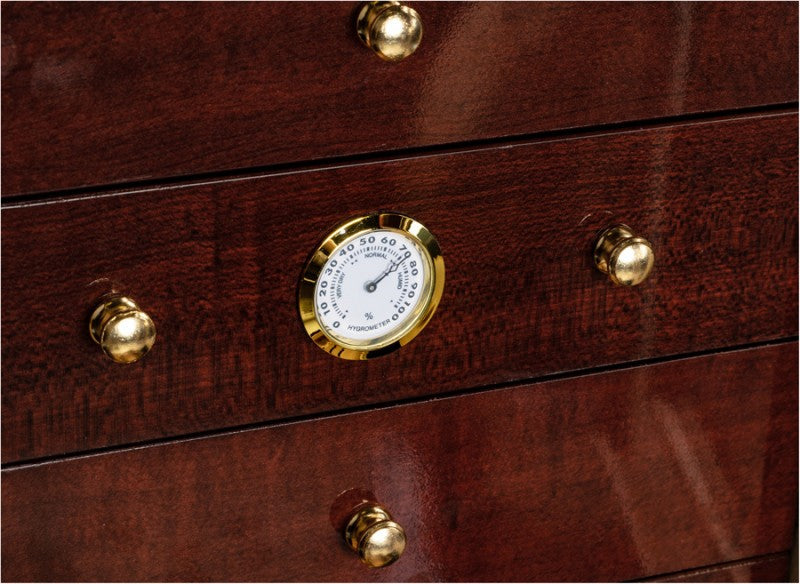 Prestige Import Group Charleston Desktop Humidor Gloss Cherry Seven Drawers